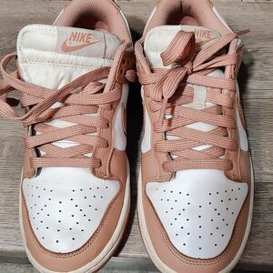 Nike Women's White and Brown Sneakers